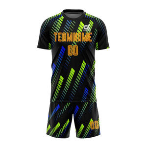 Service OEM, maillot de football respirant à logo frontal, manches courtes, uniforme d'entraînement, 100% polyester, vêtements de sport à séchage rapide - Product Image 5