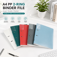 Classeur à 2 anneaux A4 en PP avec logo personnalisé, prix direct usine, OEM ODM, couleurs pastel, pour documents, bureau, école