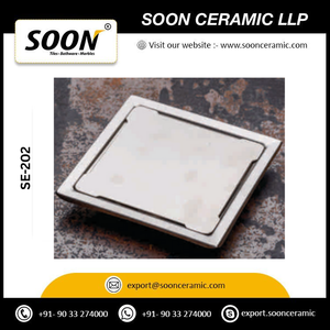SOON SD-201 Siphon de sol carré en acier inoxydable 6x6 5x5 pouces, anti-corrosion, pour salle de bain, design moderne, chromé - Product Image 5