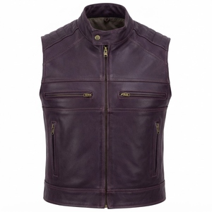 Gilet en cuir pour moto de haute qualité à prix bas, logo personnalisé, léger, pour homme, en vente, moto - Product Image 1