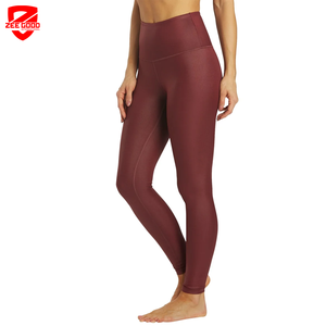 Women Custom High Waist <b>Butt</b> <b>Lift</b> Gym Yoga Pants Nylon Spandex Workout Tights Fitness <b>Leggings</b> Elastic Waistband Custom Logo - Product Image 3