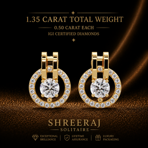Beautiful Pair Halo Cluster Drop <b>Earrings</b> Round Cut Lab Grown Diamond 14k Pure Gold Push <b>Back</b> Stud Wedding Diamond <b>Earrings</b> - Product Image 1