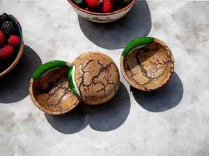 Tazón de Madera de Acacia para Servir y Almacenar Ensaladas de Frutas, Estilo Moderno, Decorativo, Redondeado y Duradero - Product Image 3