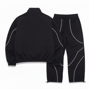 Custom 2 Piece 3m Zipper Windbreaker Jacket and Nylon Track <b>Pants</b> Jogging Suit Lightweight Nylon Windbreaker Tracksuits Men - Product Image 3