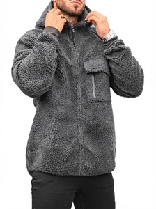 Wholesale Custom Unisex Sherpa Hoodie Spandex Polyester <b>Winter</b> <b>Fleece</b> Hooded Sweatshirt Breathable Eco Friendly Casual OEM - Product Image 5