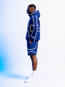 Ensemble de survêtement coupe-vent réfléchissant personnalisé pour homme avec veste à capuche et short – Tenue de sport - Product Image 5