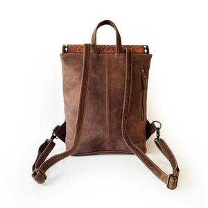 2026 New Arrival Western Stylish Hand Tooled Florals Carved Hair Fur 100% Genuine Leather <b>Backpack</b> High Quality Durable <b>Backpack</b> - Product Image 6