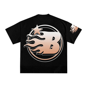 T-shirt noir à manches courtes pour homme avec imprimé Brain Money, streetwear, col rond, coupe classique, jersey décontracté pour homme - Product Image 3