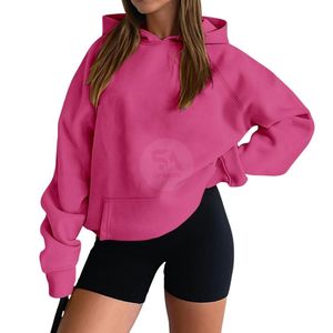Sudadera con Capucha de Forro Polar para Mujer, Talla Grande, Color Rosa, Manga Larga, con Logotipo Personalizado en la Parte Delantera, Venta al Por Mayor, para Fitness - Product Image 1