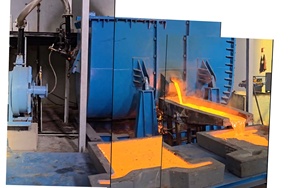 Four de fusion de déchets de cuivre à gaz de 1 tonne par cycle, robuste, avec basculement hydraulique et contrôle précis de la température - Product Image 3