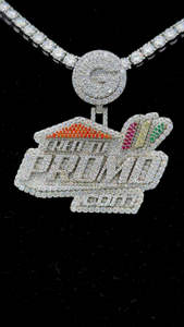 Lettre personnalisée pendentif Hip Hop, nom personnalisé, pendentif numéro Hip Hop pour hommes, pendentif Moissanite, bijoux Ice Out Hip Hop, argent 925 - Product Image 2