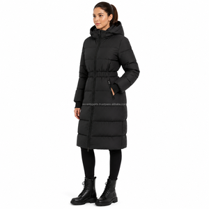 Vente en gros OEM – Manteau matelassé de luxe pour femme avec col en fausse fourrure, doudoune épaisse, export en vrac, personnalisation usine - Product Image 3