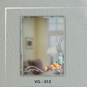 Sleek <b>Rectangular</b> V-Groove Design <b>Mirror</b> Frameless <b>Wall</b>-Mounted Lightweight Eco-Friendly Art Decor Style - Product Image 5