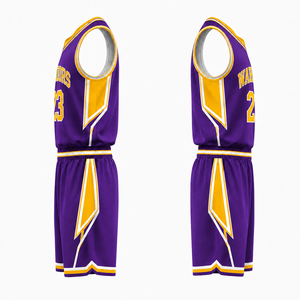 Ensemble d'uniformes de basketball personnalisés en gros – Maillot et short sublimés, légers et respirants pour équipes professionnelles - Product Image 5