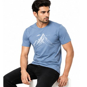 T-shirts en coton pour hommes de qualité supérieure, tissu doux, respirant et confortable, impression personnalisée, manches courtes, fabricant de vêtements OEM et ODM - Product Image 5
