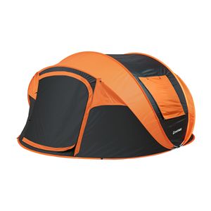 Tenda Pop-up Nera e Arancione per 5-8 Persone, Ideale per Campeggio e Nautica - Product Image 4