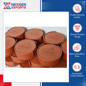 Sous-verres en cuir PU de qualité supérieure, design attrayant, les plus vendus, pour usage en restaurant, avec logo personnalisé en commande en gros - Product Image 5