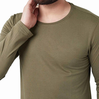 T-shirts Homme Personnalisables 2026 en Jersey 100% Coton Tricoté, Manches Longues, Décontractés, Écologiques, Séchage Rapide, Anti-Boulochage, Haute Qualité