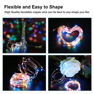 Guirnaldas de Luces LED con Cable de Cobre, Resistentes al Agua IP65, 100 LED, Lámparas Solares Decorativas para Bodas, Fiestas y Festivales, Luces de Exterior - Product Image 3