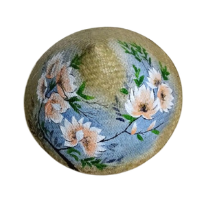 Casquette conique ajustable en feuilles de palmier naturelles, fabriquée à la main au Vietnam, traditionnelle, pour l'extérieur, les voyages, la décoration, souvenir, plage, jardinage - Product Image 2