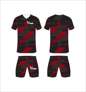Conjunto de Uniforme de Fútbol Personalizado por Sublimación, Diseño Geométrico Azul Verde, Transpirable, para Hombre, Kits de Entrenamiento de Fútbol, Traje Deportivo para Equipo, Venta al Por Mayor - Product Image 1