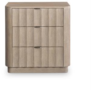 Mesa de Noche Contemporánea Louna Hecha de Madera de Caoba de Alta Calidad con 3 Cajones, Color Personalizado para Muebles de Dormitorio - Product Image 1