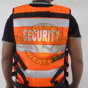 Gilet de sécurité haute visibilité personnalisé avec fermeture éclair avant, poches multifonctionnelles, vêtements de sécurité réfléchissants haute visibilité, polyester, LED clignotante - Product Image 5