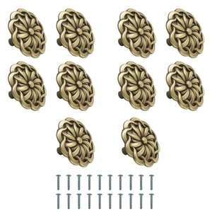 ลูกบิดตู้ทองเหลืองโบราณ ลูกบิดประตูตู้เสื้อผ้าวินเทจ มือจับลิ้นชักตู้ ฮาร์ดแวร์ลิ้นชักครัว - Product Image 4