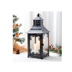Lanternes à bougies en métal, lampes suspendues traditionnelles en fer pour la maison, le patio, le jardin, les centres de table de mariage, intérieur et extérieur - Product Image 1