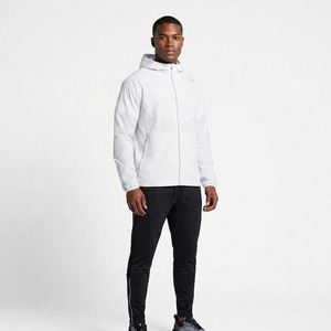 Men's Contrast White <b>Black</b> 2-Piece Eco-Friendly Streetwear Hooded Windbreaker Jacket Track <b>Pants</b> Set Lightweight Athletic - Product Image 3