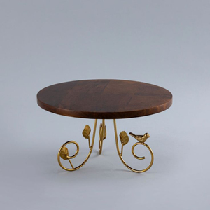 High Grade Golden Three Tier <b>Cake</b> <b>Stand</b> With <b>Glass</b> Trays And Ornate Metal Frame For Dessert Display Home Decor In Lowest Price - Product Image 4