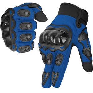 Gants de moto sportifs bleus et noirs, longueur poignet, en polyester respirant, pour le cyclisme printemps-été, utilisation extérieure, vente en gros, cuir hiver - Product Image 2
