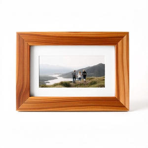 Cadre photo en bois rustique fabriqué à la main en bois d'acacia idéal pour l'affichage de photos de famille et la décoration intérieure - Product Image 3