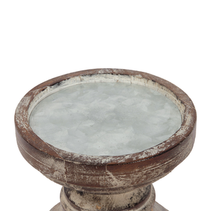 Porte-bougies rustiques en bois poli, faits à la main, style ferme nordique, écologiques, personnalisables, décoratifs pour table - Product Image 2