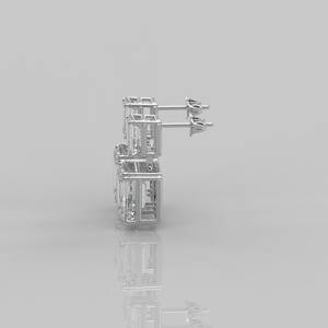 ต่างหูทรงหยดน้ำคู่ประดับมอสซาไนต์ทรงเหลี่ยมมรกต เงินแท้ 925 ดีไซน์ทันสมัย เหมาะสำหรับผู้หญิง เป็นของขวัญในโอกาสแต่งงาน งานหมั้น งานครบรอบ หรืองานปาร์ตี้ - Product Image 5