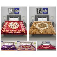Luxuriöse 4-4,5kg Weiche Warme Winter Anti-Pilling Blumenmuster Polyester Nerz Raschel Doppelbettdecke für Zuhause oder Hotel