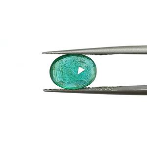 มรกตสีเขียวรูปไข่ 3.43 กะรัต จากแซมเบีย แผนภูมิพลอยราตติ 4.25 - Product Image 4