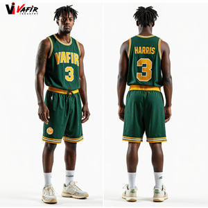 Uniformes de Baloncesto de Jersey de Poliéster 100% Sublimados Personalizados de Moda al por Mayor de Alta Calidad, Talla Grande, Secado Rápido y Transpirables Vafir - Product Image 2