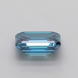 Diamant de laboratoire de 0,96 carat, taille émeraude, bleu vif fantaisie, clarté VVS2, polissage excellent, certifié IGI, pierre précieuse CVD de qualité supérieure - Product Image 2