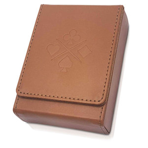 Housse en cuir pour cartes à jouer, noire et marron, adaptée aux cartes de jeu et aux cartes de bridge - Product Image 6