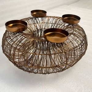 Luxury Decorative Iron Candle Holder With New Style And Copper Plating Perfect For Wedding <b>Party</b> And Event Decoration - Product Image 1