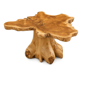ARTERRA Premium Modern Teak Tree Trunk <b>Coffee</b> <b>Table</b> Organic Salvaged <b>Root</b> Slab Eco-Friendly Durable Accent <b>Table</b> Furniture - Product Image 1