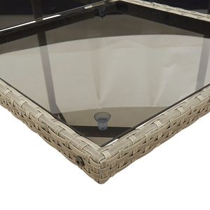 Set da Pranzo da Giardino in Rattan Grigio per 10 Persone, Resistente alle Intemperie, Arredamento da Esterno in Stile Contemporaneo - Product Image 6