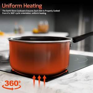 Cacerola para Té, Leche y Chai, Compatible con Estufas de Inducción y Gas, Sartén Antiadherente de Aluminio con Asa, para Uso Diario en la Cocina - Product Image 3