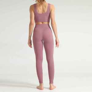 Conjunto de Yoga de Verano Personalizado de Alta Calidad para Mujer, Talla Grande, con Cinturón de Encaje Lavado, Ropa Deportiva para Gimnasio, Fitness y Running - Product Image 2