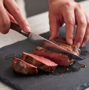 Ensemble de couverts en acier inoxydable avec manche brun, élégants ustensiles de cuisine et de table pour la maison - Product Image 6