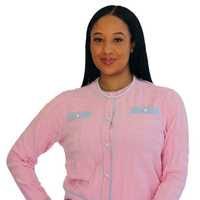 Cardigan d'hiver rose pour femme en laine/acrylique, boutonné, à manches longues, coupe ajustée, décontracté, pour le bureau, respirant, haute qualité, OEM