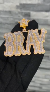 Colgante Personalizado con Nombre en Moissanita VVS, Chapado en Oro sobre Plata 925, Joyería Hip Hop - Product Image 6