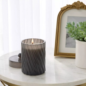 Elegant Design 12oz Coral Glass Bowl Scented <b>Candle</b> Vanilla Single <b>Wick</b> Luxury <b>Candle</b> Jar Customizable Eco-Friendly - Product Image 2