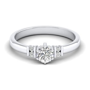 Anillos de Moissanita REYES de Plata de Ley 925 con Certificado GRA para Mujer, Oro Blanco Original de 14K y 18K, Joyería de Regalo de Aniversario - Product Image 1